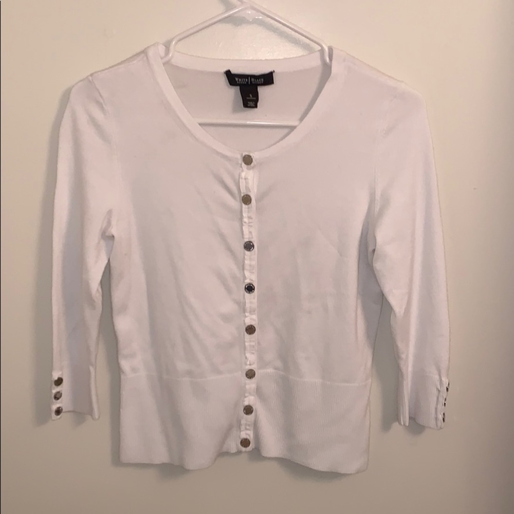 White Button-up Sweater